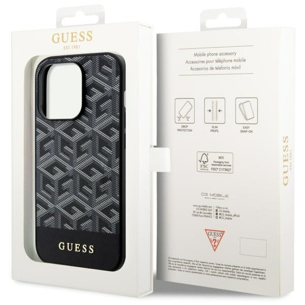 Cover Guess GUHMP14LHGCFSEK iPhone 14 Pro 6.1" nero/nerocase GCube Stripes MagSafe Case