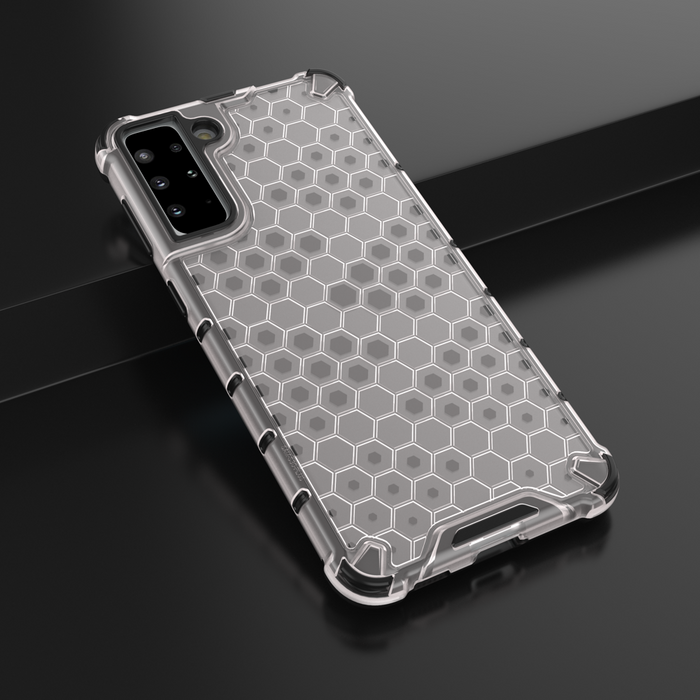 Honeycomb coque housse blindée avec cadre en gel Samsung Galaxy S22 transparent