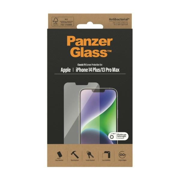 PanzerGlass Classic Fit iPhone 14 Plus / 13 Pro Max 6.7" Screen Protection Antibacterial 2769