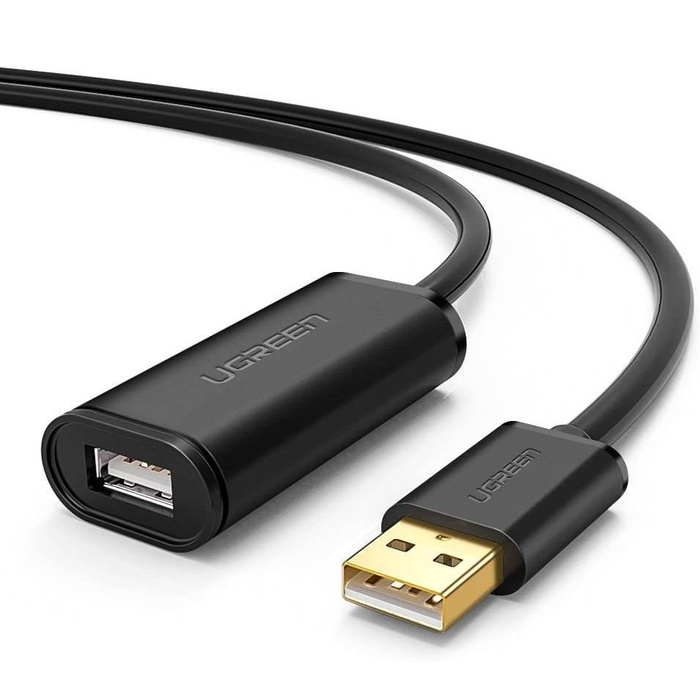 UGREEN USB 2.0 Verlängerungskabel US121 Aktiv 5m Schwarz