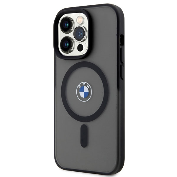 Funda BMW BMHMP14XDSLK iPhone 14 Pro Max 6.7" negro/negro durocase Signature MagSafe