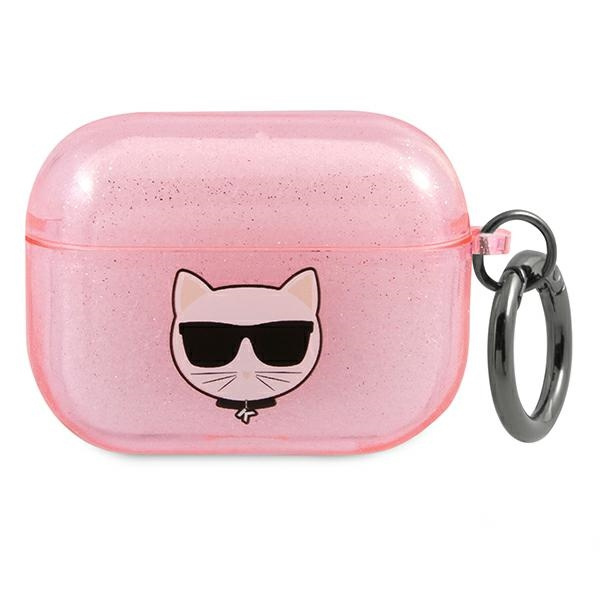  KARL LAGERFELD  Estuche de los AirPods 3 Glitter Choupette Rosa