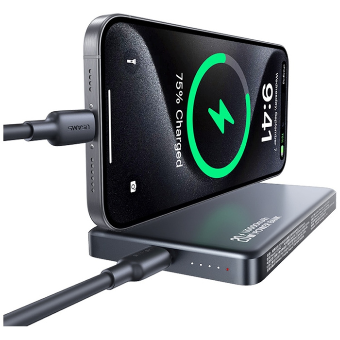 Powerbank USAMS CY Series CD242 10000mAh 20W Magnetic Wireless tarnish