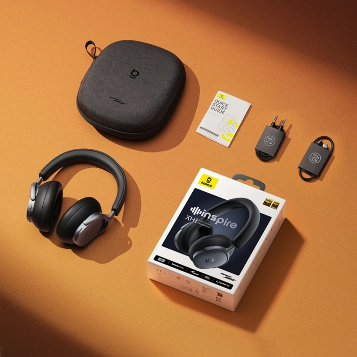 Słuchawki bezprzewodowe Baseus Inspire XH1 Sound by Bose ANC Dolby Audio kolor Czarna Dziura