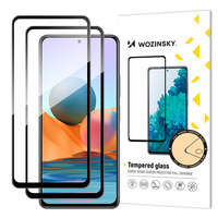 Wozinsky sada 2x super odolné tvrzené sklo s celoplošným lepidlem, celá obrazovka s rámečkem, přátelský k Xiaomi Redmi Note 10 Pro Black