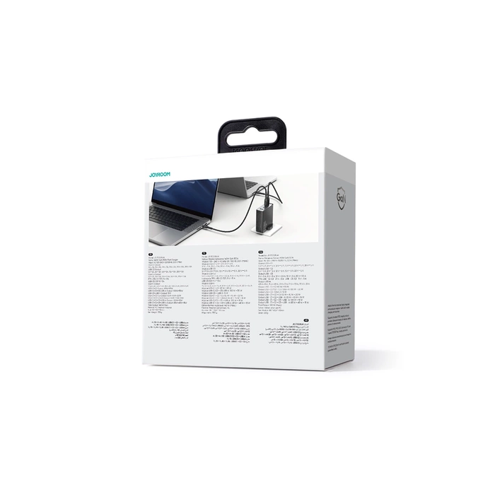 GaN-Ladegerät UK Joyroom JR-TCG05UK 140 W 3x USB-C USB-A + USB-C / USB-C-Kabel 240 W 1,2 m