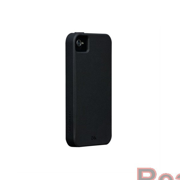 Apple iPhone 4 4S CASE-MATE Safe Skin Smooth Black Silicone Cover