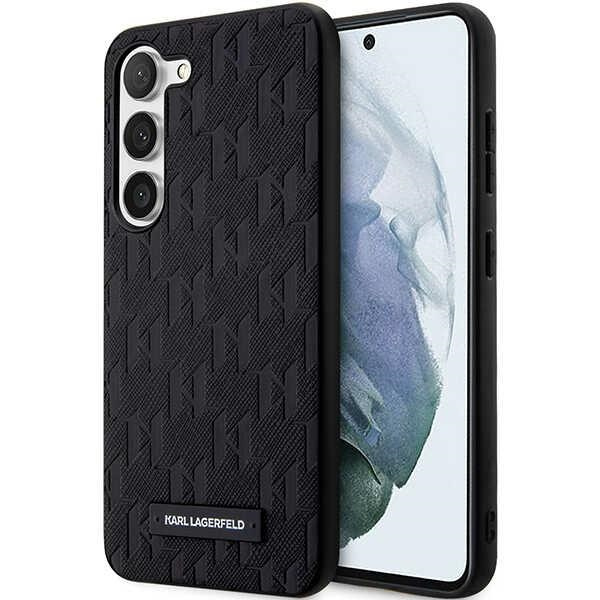 Hülle Karl Lagerfeld KLHCS23MSAKLHPK S23 Plus S916 hartcase schwarz/schwarz Saffiano Mono Metall Logo Case