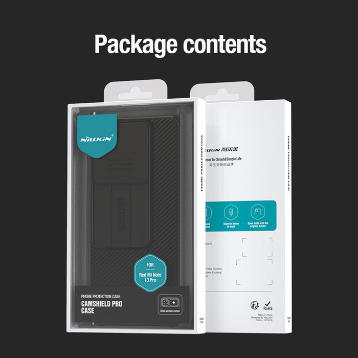 Etui NILLKIN CAMSHIELD PRO XIAOMI REDMI NOTE 13 PRO 5G, BLACK / CZARNY