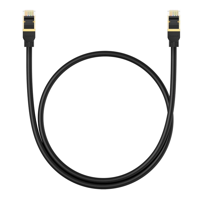 Kabel sieciowy kat. 8 Baseus Ethernet RJ45, 40Gbps, 0,5m (czarny)