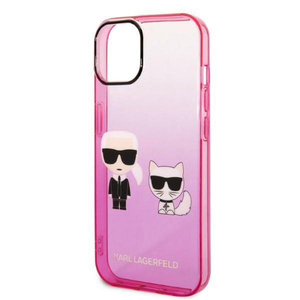 Karl Lagerfeld KLHCP14MTGKCP iPhone 14 Plus 6.7" hardcase pink/pink Gradient Ikonik Karl & Choupette