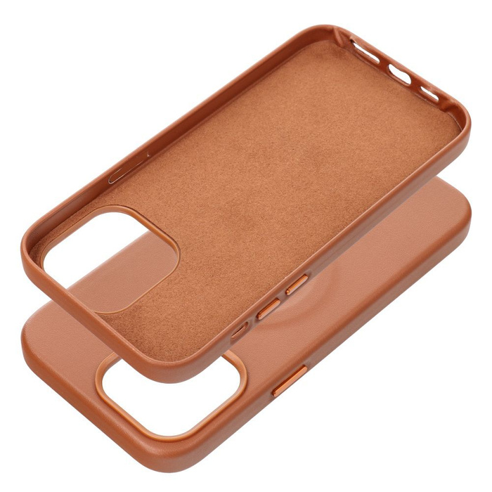 ROAR futerał LEATHER MAG kompatybilny z MagSafe do IPHONE 14 Pro Max Brązowy
