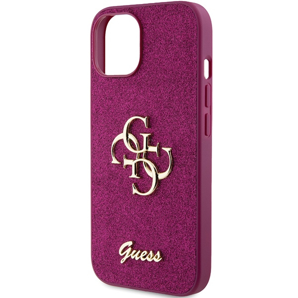 Etui Guess GUHCP15SHG4SGU iPhone 15 6.1" fioletowy/purple hardcase Glitter Script Big 4G Case