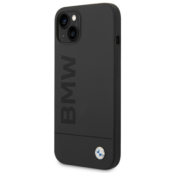 Case BMW BMHMP14MSLBLBK iPhone 14 Plus 6.7" black/black hardcase Silicone Signature Logo MagSafe