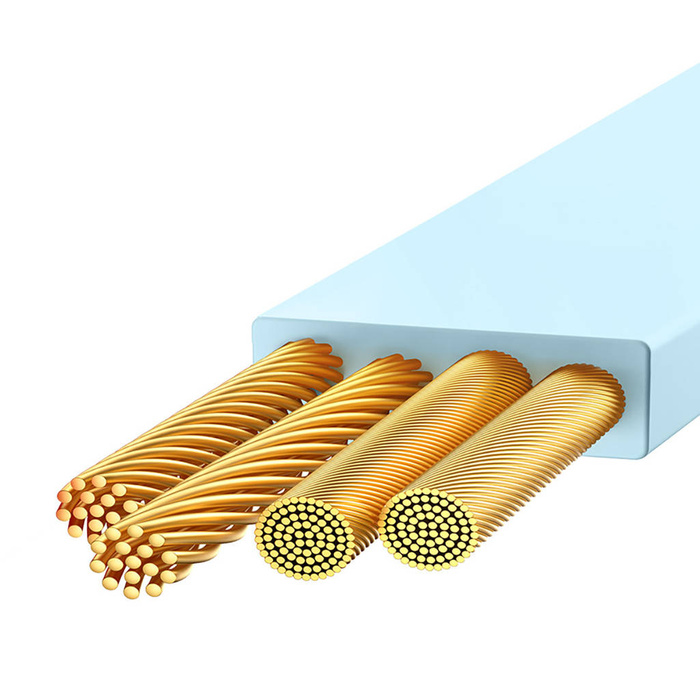 Baseus Bright Mirror 2 3in1 USB Typ A Kabel - Micro USB + Lightning + USB Typ C 3.5A 1.1m schwarz (CAMJ010001)