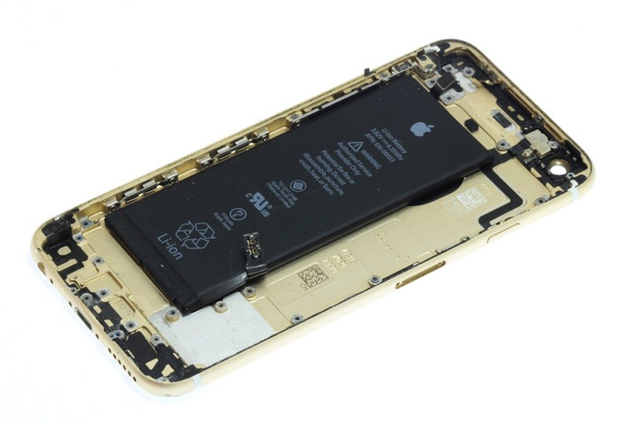 Hülle Körper Flip APPLE iPhone 6S Gold Grade C