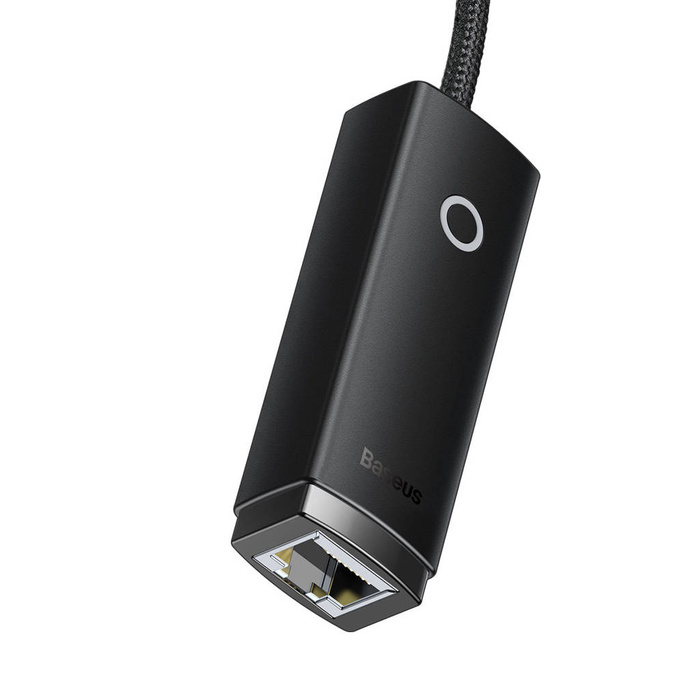 Baseus Ethernetový adaptér řady Lite z portu USB-A na port RJ45 LAN (100 Mb/s), černý