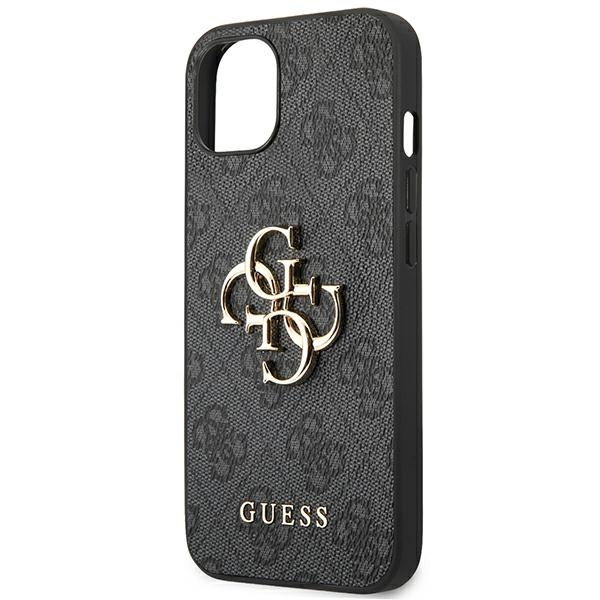 Case Guess iPhone 14 6.1" grey/grey hardcase 4G Big Metal Logo