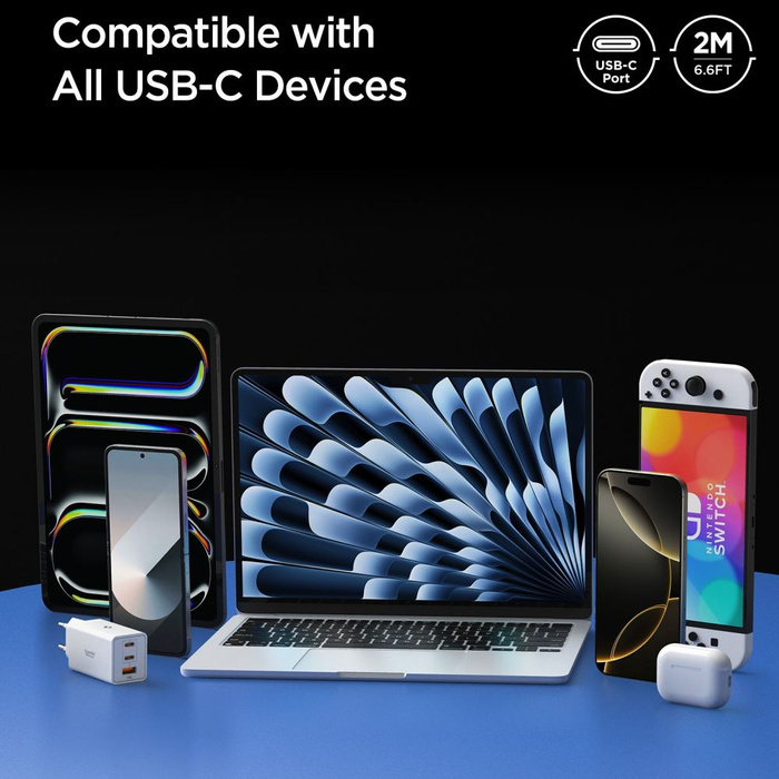 Spigen EB10020CC ESSENTIAL TYPE-C CABLE 100W 200CM BLACK