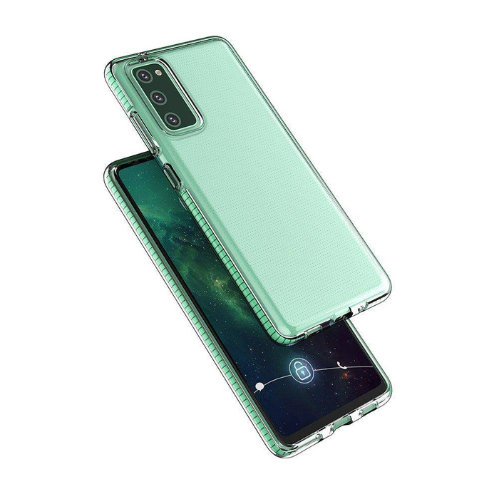 Jarní Case gelový kryt pouzdro s barevným rámečkem pro Samsung Galaxy A12 / Galaxy M12 tmavě růžový