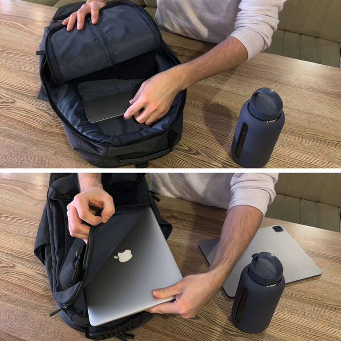 Wozinsky Fahrradgepäckträger Fahrradrucksack mit Rahmen 2in1 30l schwarz (WBB33BK)