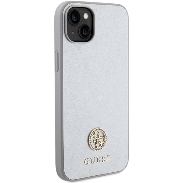 Guess GUHCP15SPS4DGPS iPhone 15 6.1" silver/silver hardcase Strass Metal Logo