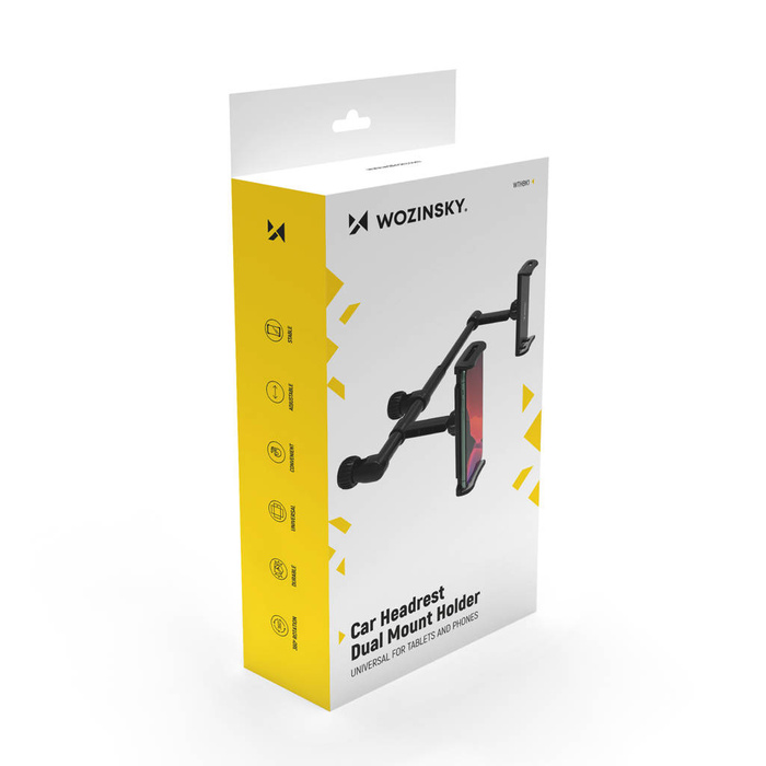 CHZ-09 Wozinsky Držák do auta 2x tablet černý