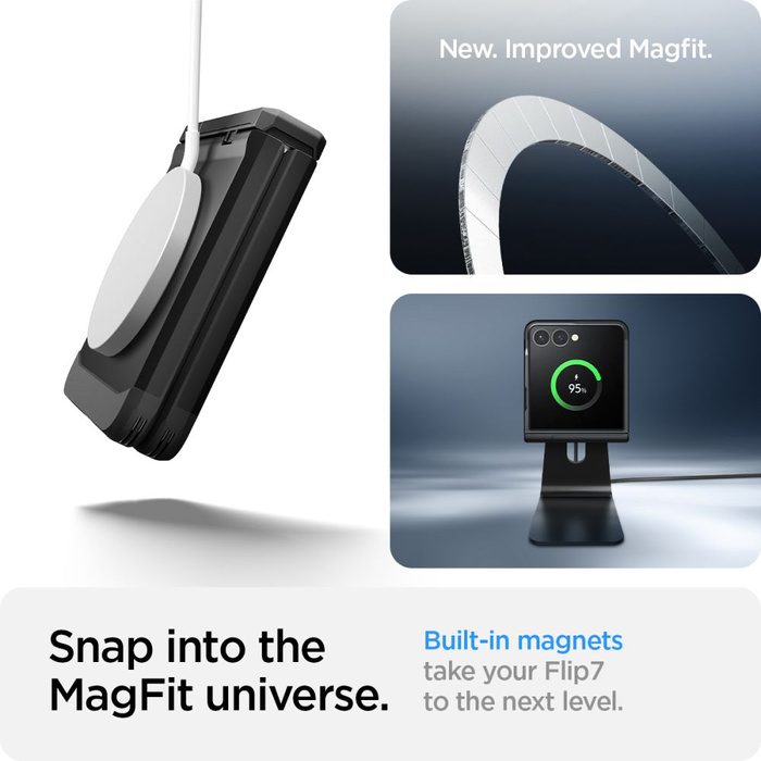 SPIGEN TOUGH ARMOR PRO MAG MAGSAFE GALAXY Z FLIP 7 SCHWARZ