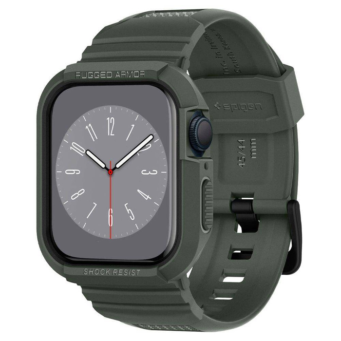 SPIGEN Rugged Armor "Pro" Hülle Apple Watch 4/5 (44mm) Militärgrün