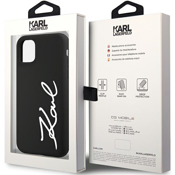 Karl Lagerfeld KLHCN61SKSVGK iPhone 11 / Xr 6.1" schwarz/schwarz hartcase Silikon Signature