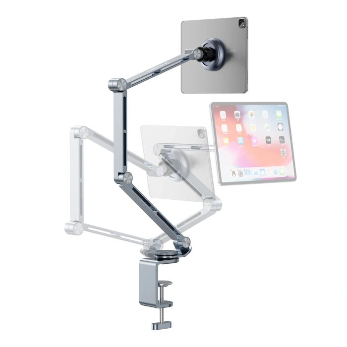 Uchwyt magnetyczny Wozinsky WTY0YS1 obrotowy 360° solidny na telefon tablet - szary