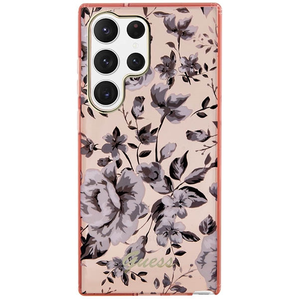 Case Guess Guhcs23lhcfwsp S23 Ultra S918 Pink/pink Hardcase Flower Collection Case