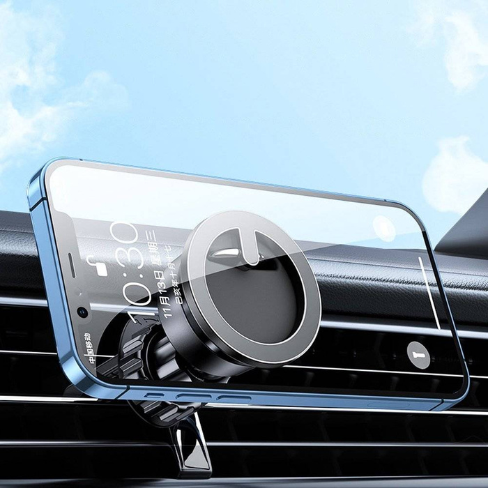 Joyroom kit multifunkční magnetický držák do auta s kroužkovým držákem telefonu černý (JR-ZS294)