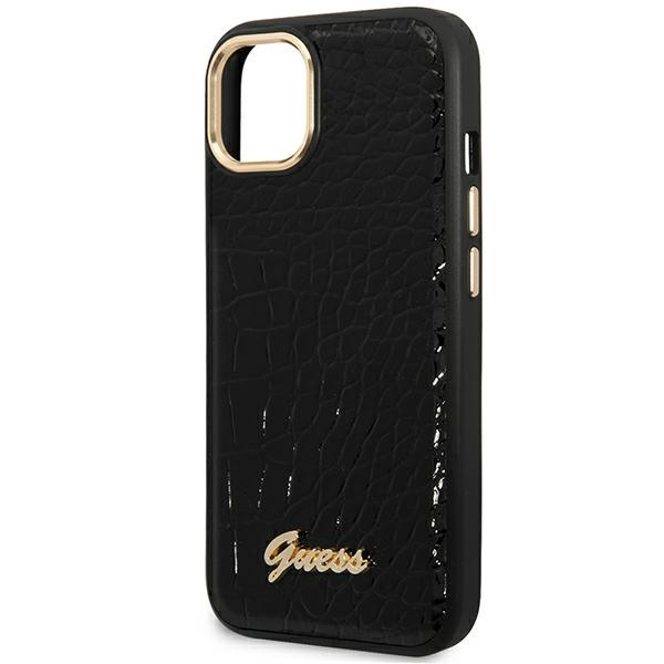 Guess GUHCP14MHGCRHK iPhone 14 Plus 6,7" schwarz/schwarz hartcase Croco Kollektion