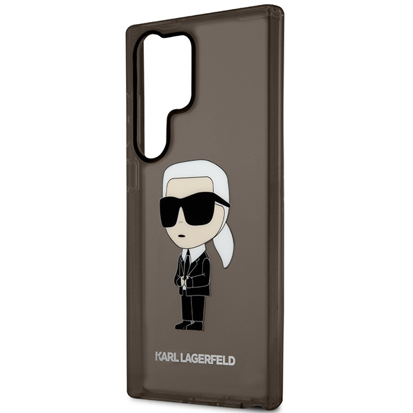 Hülle Karl Lagerfeld Klhcs23lhniktck S23 Ultra S918 Schwarz/Schwarz Hardcase Ikonik Karl Lagerfeld Case