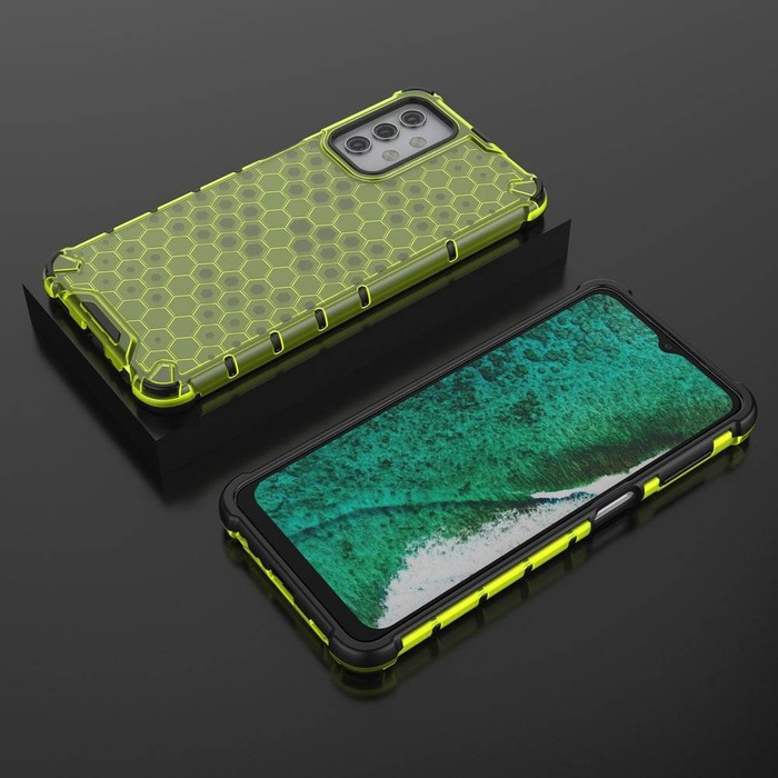 Honeycomb coque housse blindée avec cadre en gel Samsung Galaxy A32 5G vert