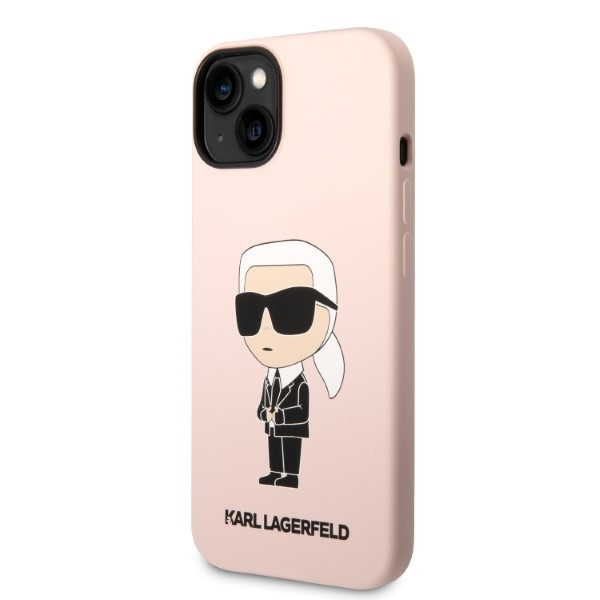 Karl Lagerfeld KLHMP14SSNIKBCP iPhone 14 6,1" hardcase pink/pink Silicone Ikonik MagSafe