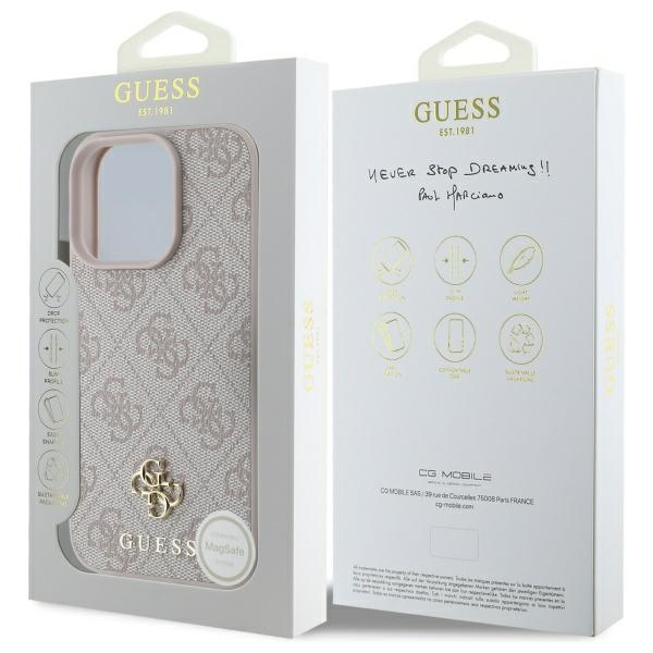 Guess GUHMP16XP4SM4MP iPhone 16 Pro Max   6.9" różowy/pink hardcase 4G Small Classic MagSafe