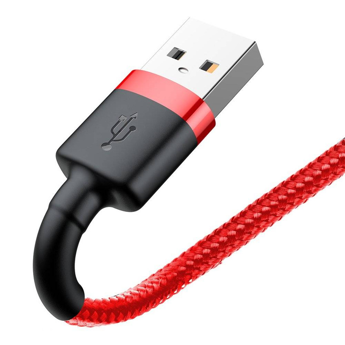 Cavo Baseus Cafule Cavo in nylon resistente USB / Lightning QC3.0 2A 3M rosso (CALKLF-R09)