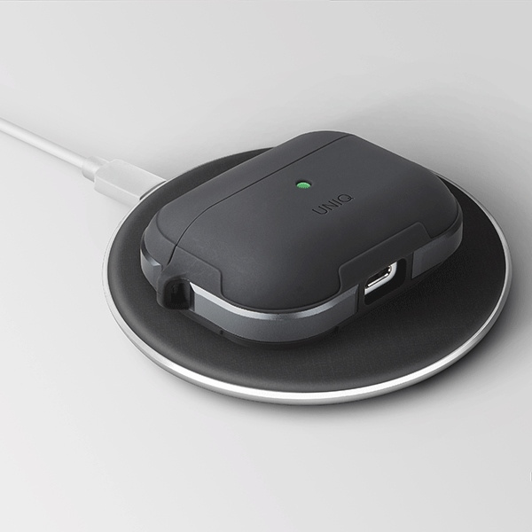 UNIQ pouzdro Valencia AirPods Pro černá/prostřední černá Antimikrobiální