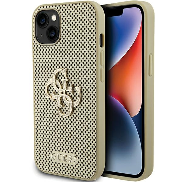 Guess GUHCP15SPSP4LGD iPhone 15 6.1" oro/oro durocase Perforado 4G Glitter