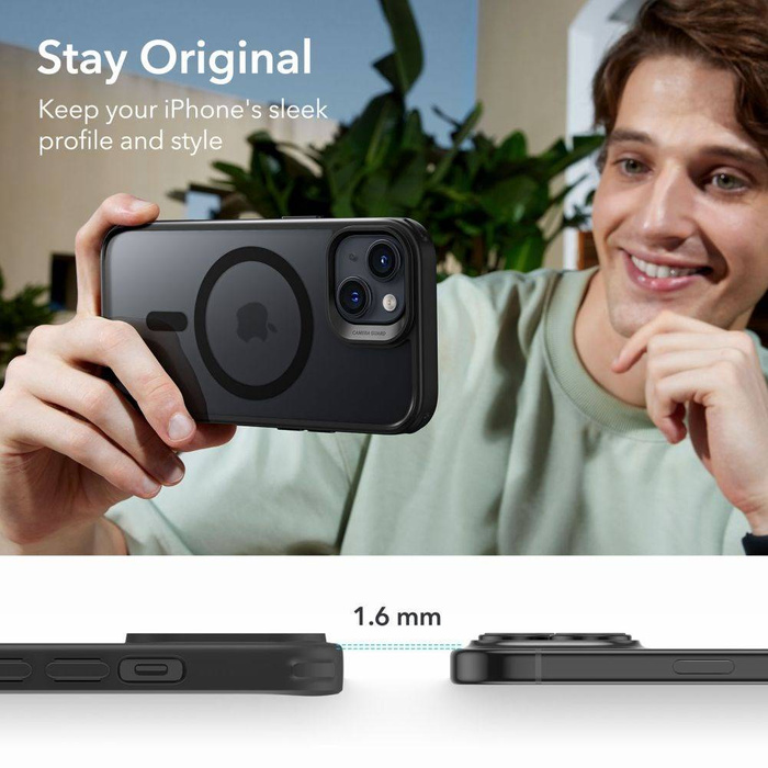 Case Esr Ch Halolock MagSafe iPhone 15 Frosted Black Case
