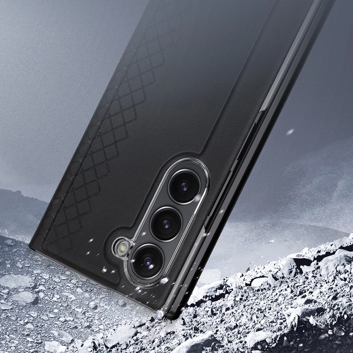 Dux Ducis Brill leather case for Samsung Galaxy Z Fold 6 with flap and card slot - black