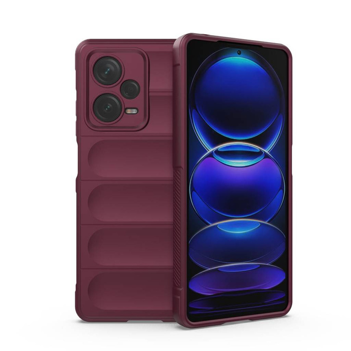Funda Magic Shield para Xiaomi Redmi Note 12 Pro+ funda blindada flexible burdeos