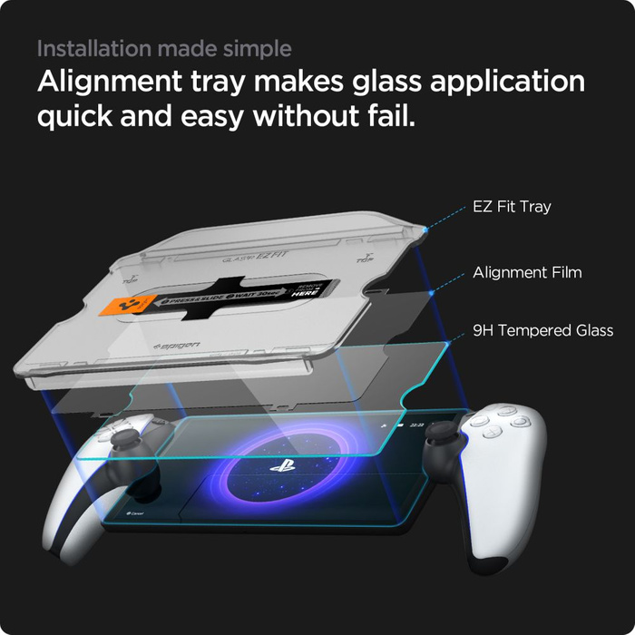 Verre trempé Spigen GLAS.TR &quot;EZ FIT&quot; SONY PLAYSTATION PORTAL CLAIR