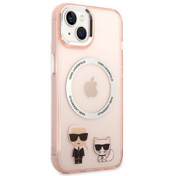 Karl Lagerfeld KLHMP14MHKCP iPhone 14 Plus 6.7" hardcase pink/pink Karl & Choupette Aluminum MagSafe