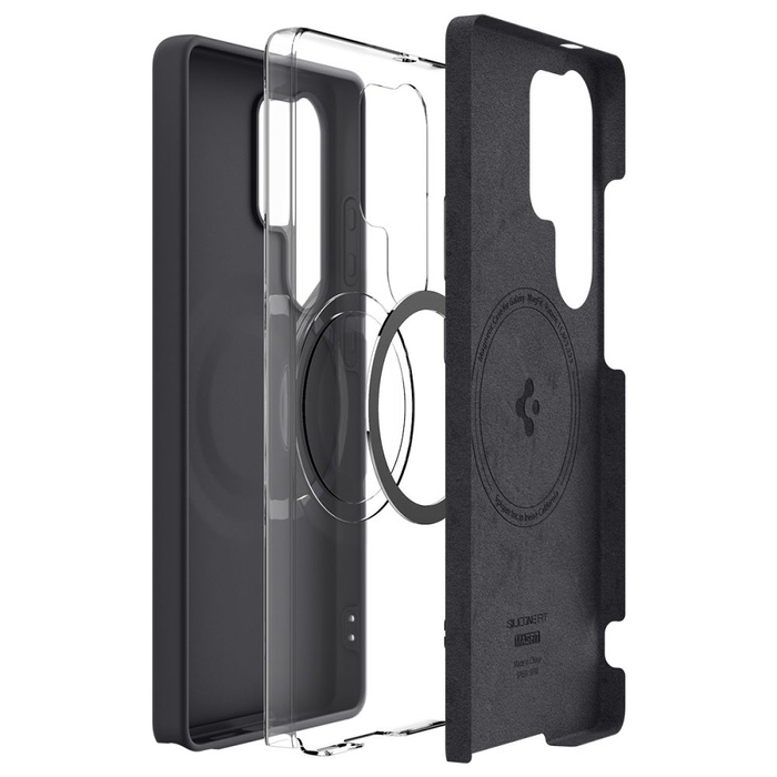 Spigen Mag MagSafe SILICONA FIT GALAXY S25 ULTRA NEGRO