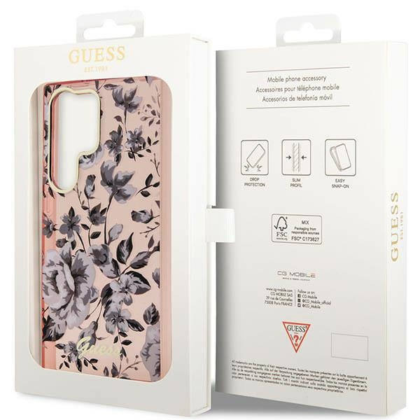Cover Guess Guhcs23lhcfwsp S23 Ultra S918 Rosa/rosa Collezione Hardcase Flower Case