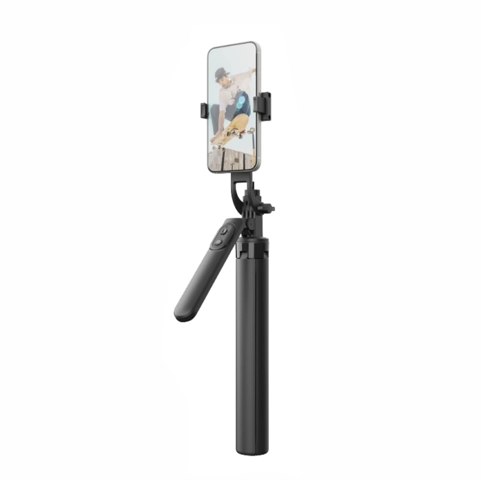 Selfie Stick WH181-Y1S Teleskopstativ 1,75 m Aluminiumlegierung mit Telefonhalter – Schwarz