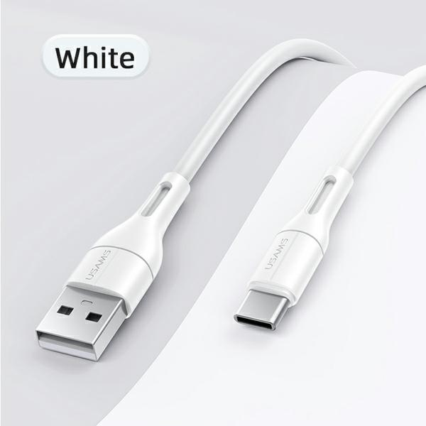 USAMS Câble U68 USB-C 2A Fast Charge 1m blanc/blanc SJ501USB02 (US-SJ501)